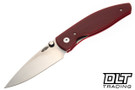 Three Rivers Manufacturing Atom Magnacut - Linerlock - 3D Sunburst Scales - Ruby Red G-10