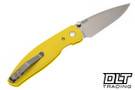 Three Rivers Manufacturing Atom Magnacut - Linerlock - 3D Sunburst Scales - Sunshine Yellow G-10