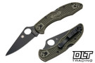Spyderco Delica 4 - OD Green FRN - Black Cru-Wear Blade
