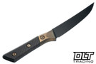 Microtech 6.125" Boning Knife - DLC Blade - Bronze Titanium Bolster - Carbon Fiber Handle