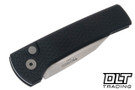 Pro-Tech Ramon Chavez Scapegoat - Black Carbide Textured Aluminum - Stonewashed MagnaMax Blade