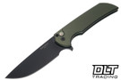 Pro-Tech Mordax - Green Aluminum - DLC MagnaCut Blade