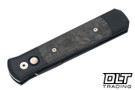 Pro-Tech Godfather - Black Aluminum - Black TechnoCarbo Carbon Fiber Inlay - Black DLC 154-CM Blade