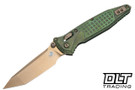 Microtech Socom Ram-Lok T/E - Antique Green Frag Titanium Handle - Bronzed Stonewash Blade - 161RL-13FRMS1