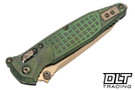 Microtech Socom Ram-Lok T/E - Antique Green Frag Titanium Handle - Bronzed Stonewash Blade - 161RL-13FRMS1