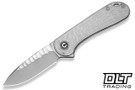 Civivi Elementum C18062AM-1 - Polished Clear Lexan - Satin Rock Grind Pattern Nitro-V Blade
