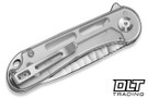 Civivi Elementum C18062AM-1 - Polished Clear Lexan - Satin Rock Grind Pattern Nitro-V Blade