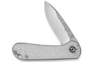 Civivi Elementum C18062AM-1 - Polished Clear Lexan - Satin Rock Grind Pattern Nitro-V Blade