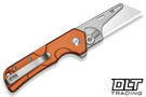 Civivi Pulsara Utility C24041F-3 - Orange Aluminum - Stonewashed SS Blade Holder - 6Cr13 Blade - 3 Extra Blades