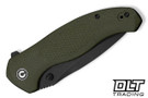Civivi Vyrent C25037-2 - Contoured Olive Canvas Micarta - Black Stonewashed Nitro-X7 Blade