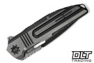 WE Knife Tracks WE23059-1 - Polished Gray Titanium - Polished Gray M390 Blade