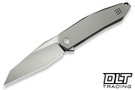 WE Knife Tally WE23090-2 - Polished Bead Blasted Titanium - Hand Rubbed Satin M390 Blade