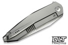 WE Knife Tally WE23090-2 - Polished Bead Blasted Titanium - Hand Rubbed Satin M390 Blade