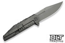 WE Knife Temper WE25079-1 - Gray Titanium - Gray Stonewashed M390 Blade