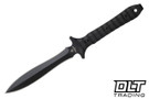 TOPS Shirodagga - Black G-10 - Black Traction Coated 1095 Fixed Blade