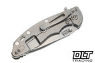 Hinderer 3.5" XM-18 Spanto MagnaCut - Stonewashed Titanium & Blade - Translucent Green G-10