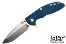 Hinderer 3.5" XM-18 Spanto MagnaCut - Stonewashed Titanium & Blade - Blue & Black G-10
