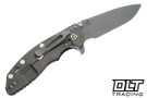 Hinderer 3.5" XM-18 Spanto MagnaCut - Working Finish Titanium & Blade - Black G-10 - Back