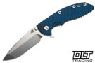 Hinderer 3.5" XM-18 Spanto MagnaCut - Bead Blasted Blue Titanium - Stonewashed Blade - Blue & Black G-10