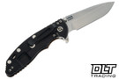 Hinderer 3.5" XM-18 Spanto MagnaCut - Battle Black DLC Titanium - Stonewashed Blade - Coyote G-10 - Back