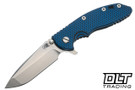 Hinderer 3.5" XM-18 Spanto MagnaCut - Battle Black DLC Titanium - Stonewashed Blade - Blue & Black G-10