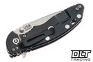 Hinderer 3.5" XM-18 Spanto MagnaCut - Stonewashd Black DLC Titanium - Stonewashed Blade - Red G-10