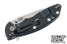 Hinderer 3.5" XM-18 Spanto MagnaCut - Stonewashd Black DLC Titanium - Stonewashed Blade - Blue & Black G-10