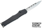 Marfione Custom Halo VII - Black Hardcoat Ano Aircraft Alloy Handle - Mirror Polish Blade - 1350-MPBK-MCK
