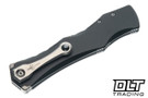 Marfione Custom Halo IV - Black Hardcoat Ano Aircraft Alloy Handle - Star Grind - Mirror Polish Blade - 1151-STMPBK-MCK