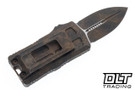 Microtech Exocet II D/E - Outbreak Handle - Outbreak Blade - Signature Series - 1157-1PLOBS