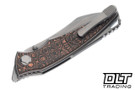 Hawk Talon - Titanium Handle - Unicopper FatCarbon Overlay - Brightwash M390 Blade