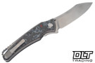 Hawk Talon - Titanium Handle - Santa Clara CamoCarbon Overlay - Brightwash M390 Blade