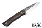 Darlington Edgecraft Freyja - Wenge - Forest & Lime G-10 Pinstripes - Black Micarta Liners - Tapered A2 Blade - Convex Grind