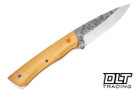 Darlington Edgecraft Freyja - Yellow Heart - Orange & Black G-10 Pinstripes - Cream G-10 Liners - Tapered A2 Blade - Convex Grind