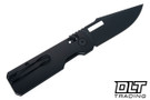 Vero Engineering Aura - Black Aluminum - Black Drop Point 14C28N Blade