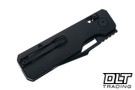 Vero Engineering Aura - Black Aluminum - Black Drop Point 14C28N Blade