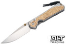 Chris Reeve Large Sebenza 31 - Polished Titanium & Blade - Box Elder Inlay - #57