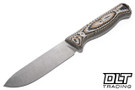 Hellbender Mudpup 4 - Tri-Color G-10 - Tumbled MagnaCut Blade - Kydex Sheath
