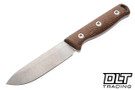 Hellbender Mudpup 4 - Burlap Micarta - Tumbled MagnaCut Blade - Kydex Sheath