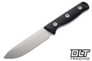 Hellbender Mudpup 4 - Black Micarta - Tumbled MagnaCut Blade - Kydex Sheath