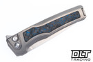 MachineWise Sonora - Zirblast Titanium - Blue Carbon Inlay - Stonewash S90V Blade - 075