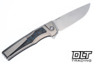 MachineWise Sonora - Zirblast Titanium - Blue Carbon Inlay - Stonewash S90V Blade - 077