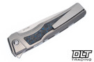 MachineWise Sonora - Zirblast Titanium - Blue Carbon Inlay - Stonewash S90V Blade - 077