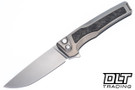 MachineWise Sonora - Zirblast Titanium - Grey Black Copper Carbon Inlay - Zirblast Clip & Bolster - Stonewash S90V Blade - 082