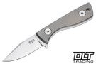Auxiliary Manufacturing Runt - Titanium - Stonewashed 14C28N Blade