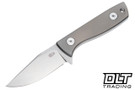 Auxiliary Manufacturing Runt XL - Titanium - Stonewashed 14C28N Blade
