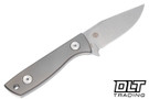 Auxiliary Manufacturing Runt XL - Titanium - Stonewashed 14C28N Blade