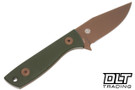Auxiliary Manufacturing Runt XL - Green G-10 - Rose Gold PVD 14C28N Blade