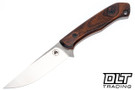 Goathead Knives Hunter 3.5 - Ironwood - Gunstock Checkering Pattern - Satin Bevel MagnaCut Blade #1