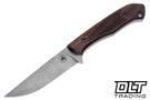 Goathead Knives Hunter 3.5 - Ironwood - Gunstock Checkering Pattern - Sandblasted Stonewash MagnaCut Blade #5
